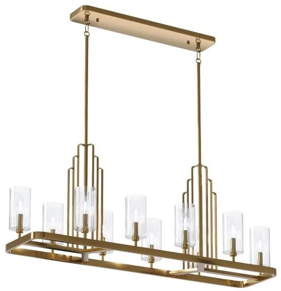 Κρεμαστό Φωτιστικό Οροφής  10xE14 Kimrose Quintiesse Elstead Lighting-QN-KIMROSE10-BNB-Ορείχαλκος QN-KIMROSE10-BNB