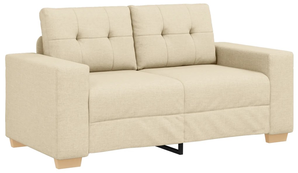 vidaXL Σετ Καναπέ με μαξιλάρι 2 pcs Κρεμ 221 x 78 x 80 εκ Ύφασμα
