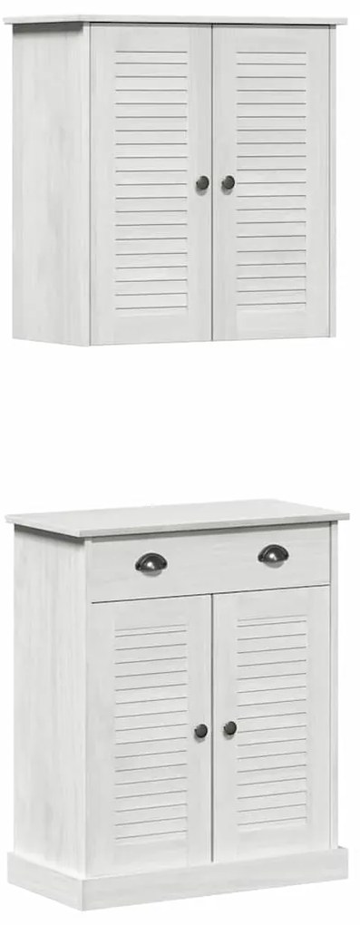 vidaXL Σετ Επίπλων Μπάνιου με ράφι VIGO 2 pcs Καφέ 67.5 x 34 x 80 εκ.