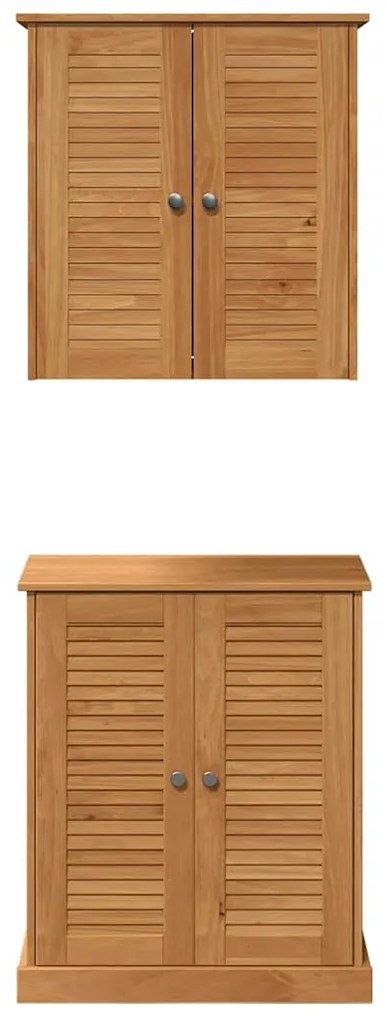 vidaXL Σετ Επίπλων Μπάνιου με ράφι VIGO 2 pcs Καφέ 67.5 x 34 x 80 εκ.