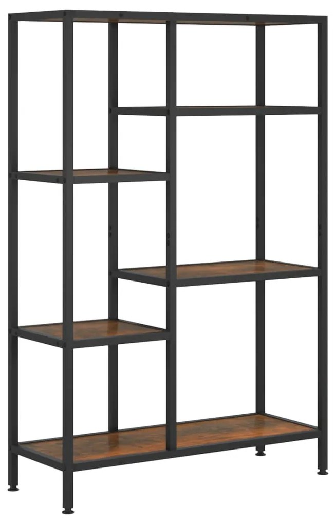 vidaXL Βιβλιοθήκη 80 x 30 x 120 εκ. από Ατσάλι και Επεξεργασμένο Ξύλο