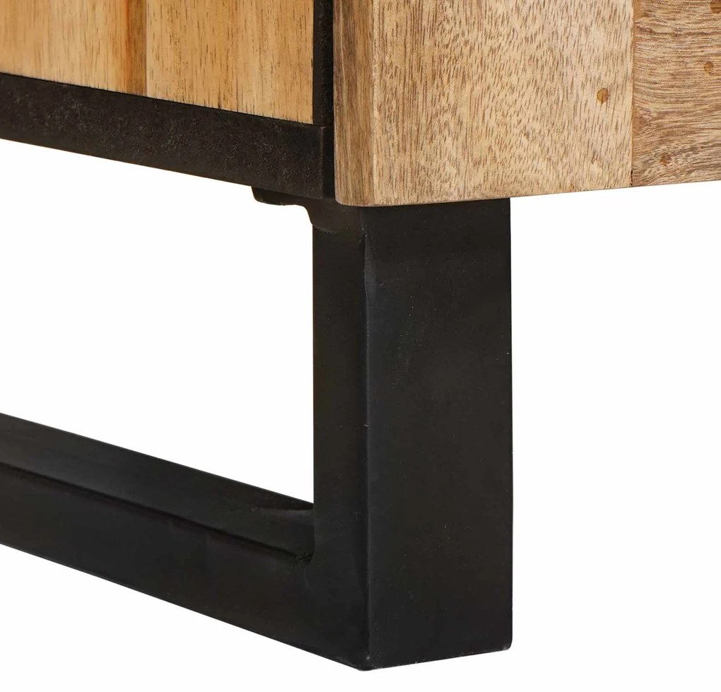 vidaXL Πλαϊνό γραφείο 2 pcs Καφέ 60 x 33 x 75 cm Στερεό ξύλο μάνγκο