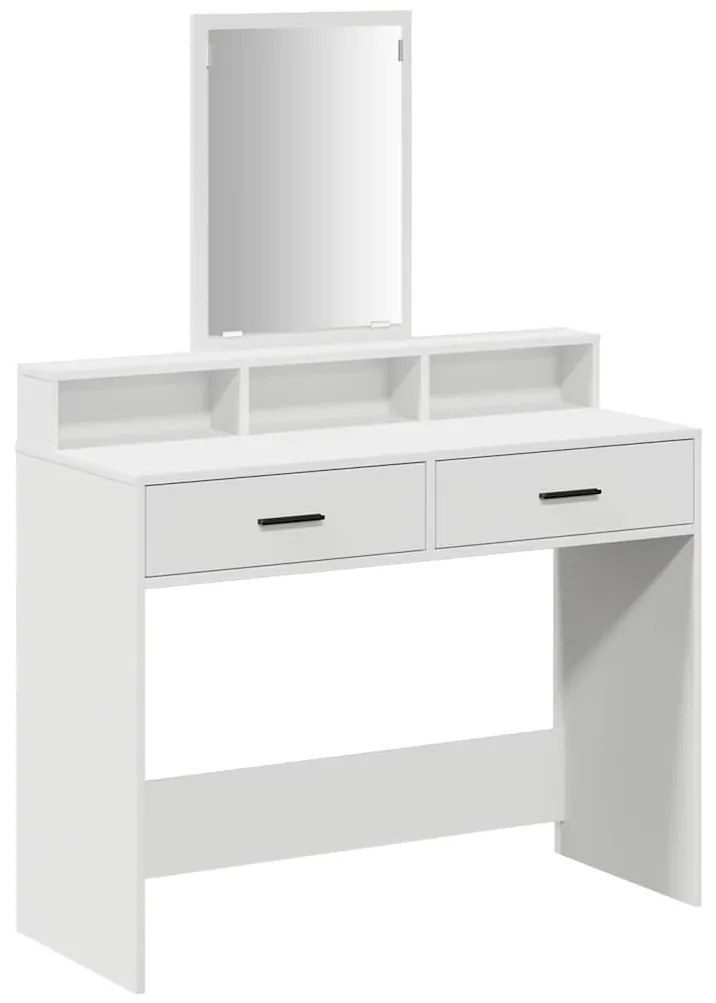 vidaXL Κομμό Υπνοδωματίου Λευκό 100 x 41 x 140 εκ. Επεξεργασμένο ξύλο