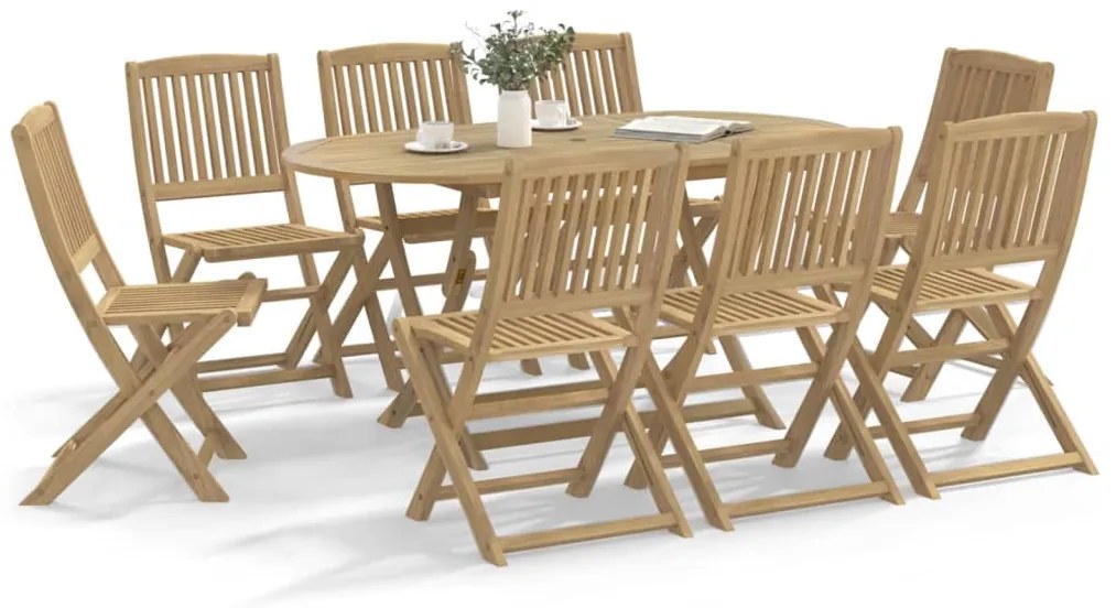 vidaXL Καρέκλες Κήπου Πτυσσόμενες 8 τεμ. 48,5x57x90 εκ. Μασίφ Ακακία