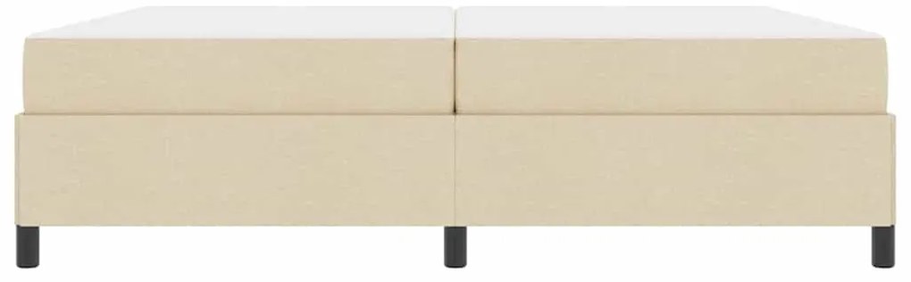 vidaXL Κρεβάτι με ελατήρια Κρέμα και Μαύρο 200 x 200 cm