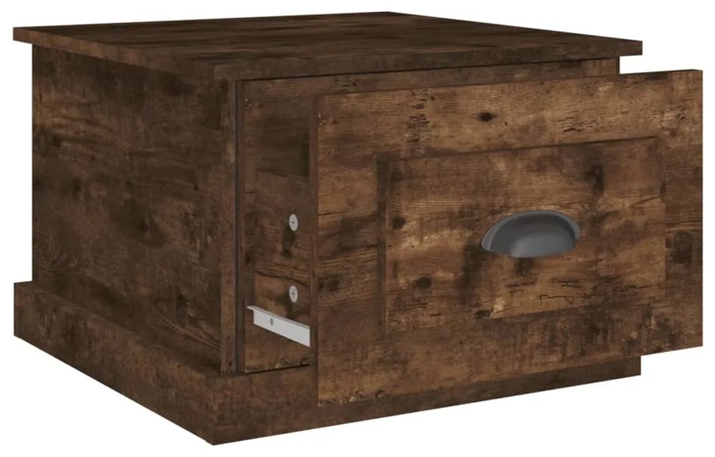 vidaXL Τραπεζάκι Σαλονιού Καπνιστή Δρυς 50x50x35 εκ. Επεξεργασμ. Ξύλο