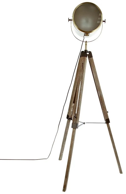 Ρυθμιζόμενο φωτιστικό δαπέδου Mads pakoworld E27 bronze-καφέ 62.5x57x150εκ