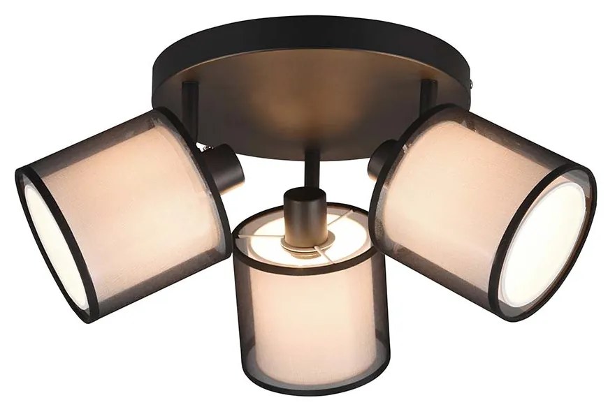 Σποτ Trio Lighting Burton 811430332 Μαύρο - Λευκό