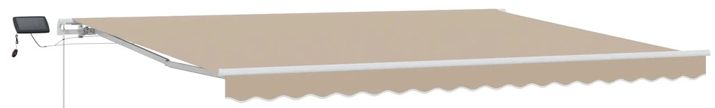vidaXL Ανασυρόμενη Τέντα με LED Μπεζ 450x300 εκ