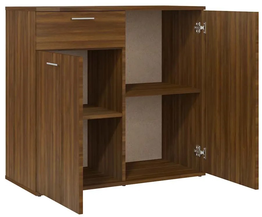 vidaXL Ντουλάπι Καφέ Δρυς 80 x 36 x 75 εκ. Επεξεργασμένο Ξύλο
