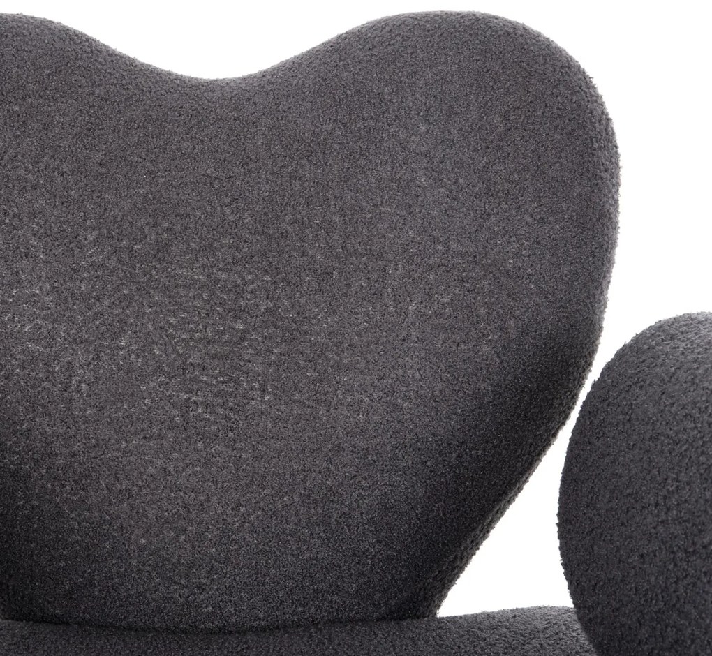 Πολυθρόνα HARTT C9777.01 Γκρί Teddy Ύφασμα 84x74x87Yεκ. 84x74x87 εκ.