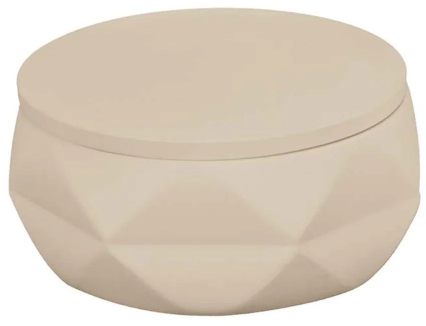 Βάζο Για Βαμβάκι Crackle Jar 10,5x6cm Sandbeige Kleine Wolke Πολυρεσίνη