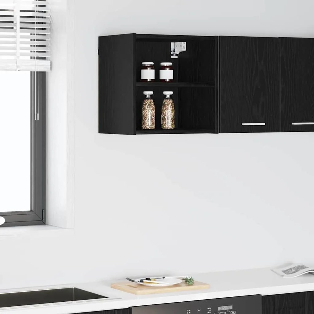 vidaXL Κρεμαστό ντουλάπι Riga Μαύρη Οξυά 40 x 29,5 x 40 εκ.