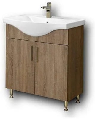 Σετ Επίπλου Mπάνιου SIENA 75 Sonoma Dark 75x46x160 εκ.