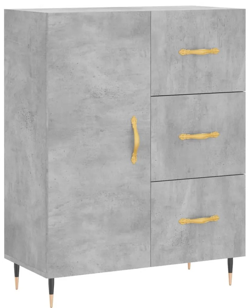 vidaXL Ντουλάπι Γκρι Σκυροδέματος 69,5x34x90 εκ. Επεξεργασμένο Ξύλο