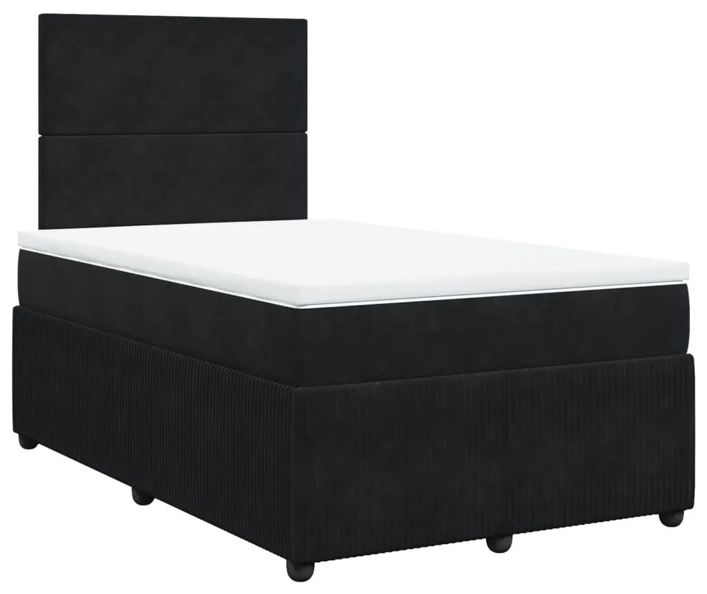 ΚΡΕΒΑΤΙ BOXSPRING ΜΕ ΣΤΡΩΜΑ ΜΑΥΡΟ 120X190 ΕΚ. ΒΕΛΟΥΔΙΝΟ 3292282