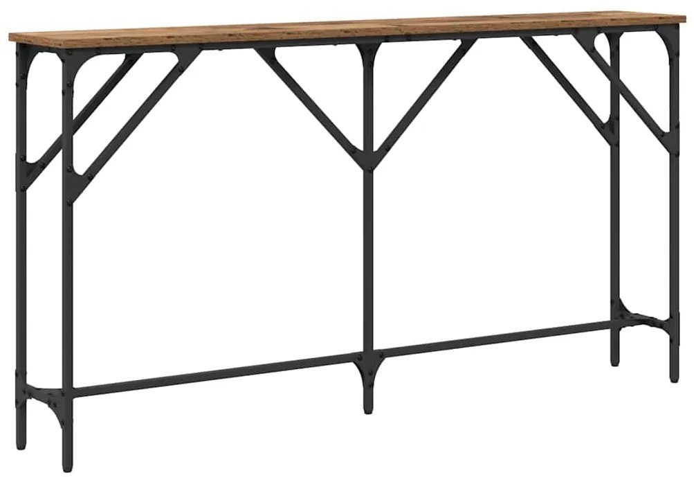 vidaXL Τραπέζι κονσόλας Παλιό Ξύλο 140 x 23 x 75 cm