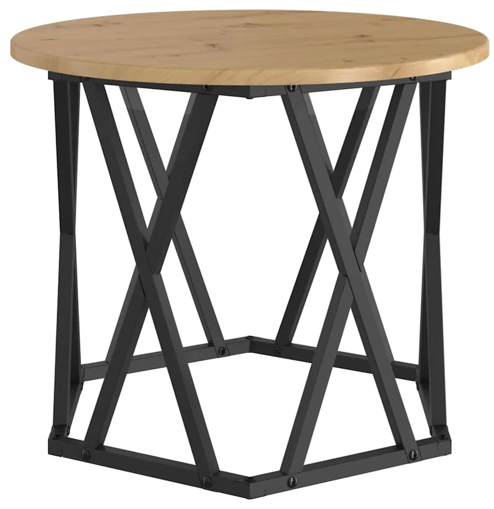 vidaXL Τραπεζάκι Πλευράς 2 pcs Artisan Oak Μηχανισμένο ξύλο και ατσάλι