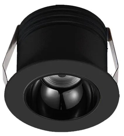 Adeleq Σποτ Χωνευτό Αλουμινίου LED 3W 25° 230V 3000K Μαύρο 3-96325001
