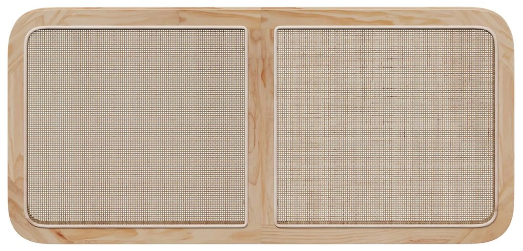 vidaXL Κεφαλάρι με κεφαλάρι Φυσικό 120 x 55 x 3 εκ. Ρατάν