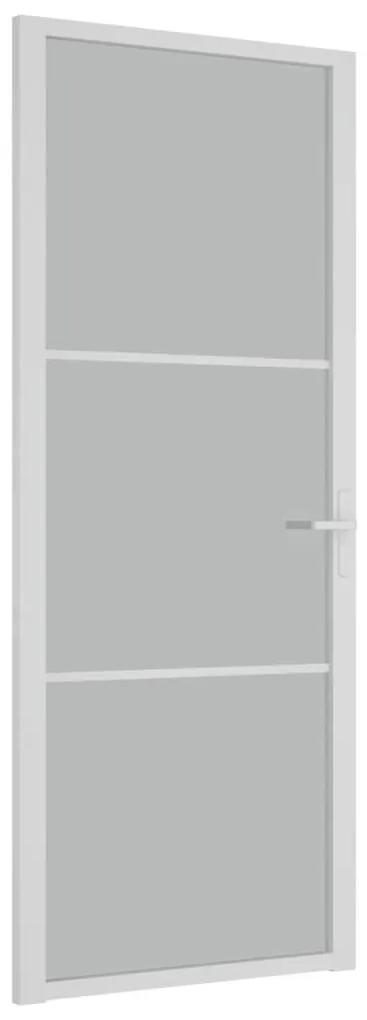 Εσωτερική Πόρτα 83x201,5 εκ. Λευκό Ματ Γυαλί και Αλουμίνιο - Λευκό