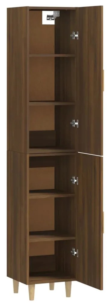 vidaXL Ντουλάπι Καφέ Δρυς 34,5 x 34 x 180 εκ. από Επεξεργασμένο Ξύλο