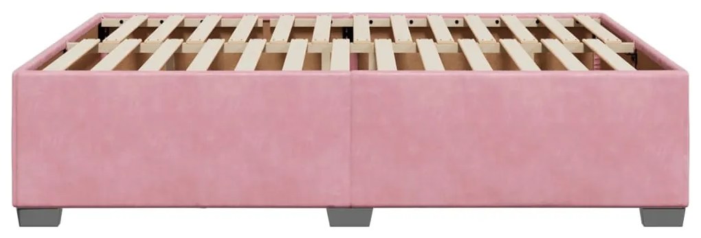 vidaXL Πλαίσιο Κρεβατιού Ροζ 160x200 εκ. Βελούδινο