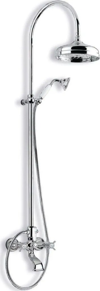 Bugnatese Princeton CD801 Χρώμιο Μπαταρία Nτους 2 Eξόδων με Kολώνα, Aνακλινόμενη Kεφαλή, Tηλέφωνο με Στήριγμα