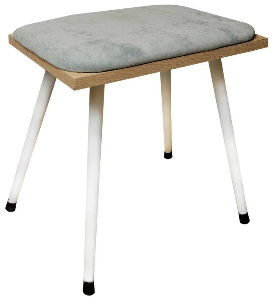 Σκαμπώ Τουαλέτας Dayanita HM9209 Με Μαξιλάρι 40x30x40cm Sonama-White Melamine, Metal