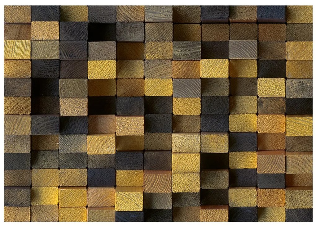 Φωτοταπετσαρία - Wooden cubes 100x70