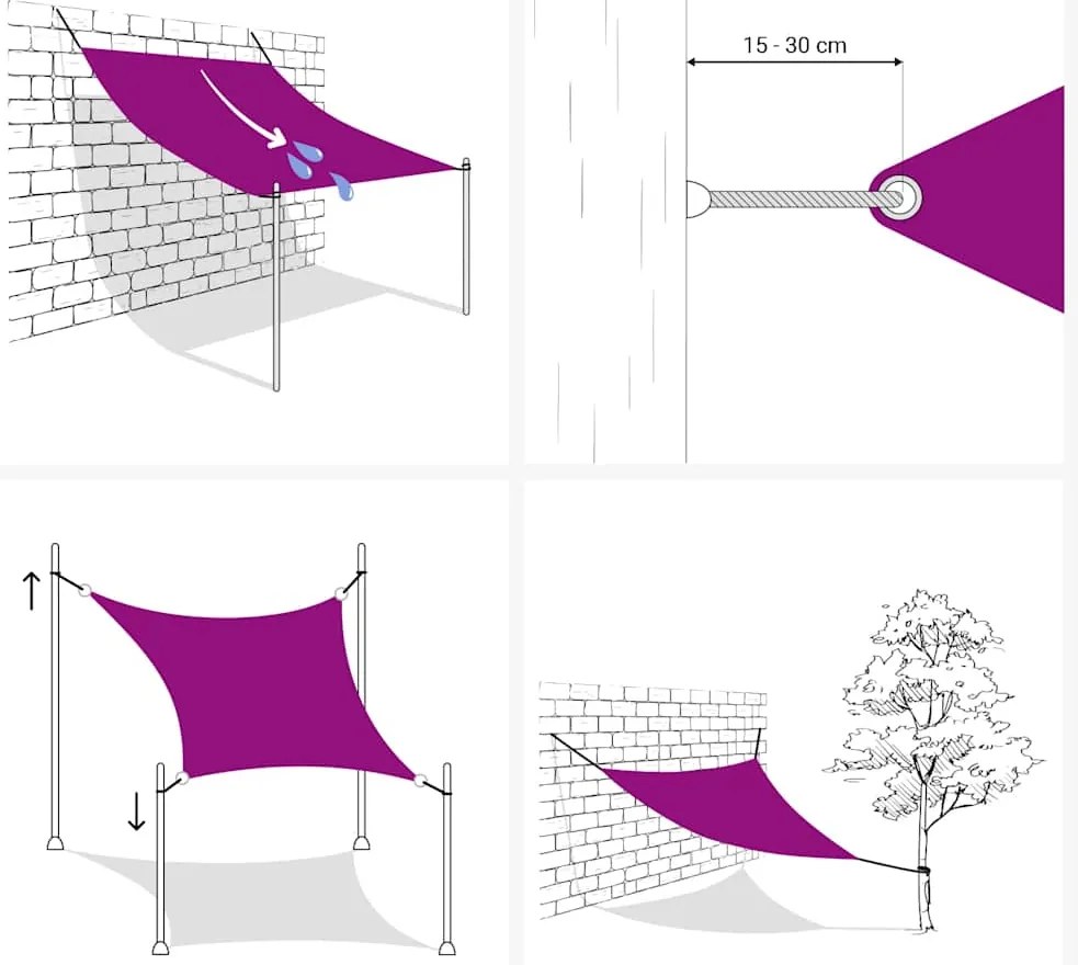 vidaXL Πανί Σκίασης Taupe 4 x 5 x 5 μ. από HDPE 160 γρ./μ²