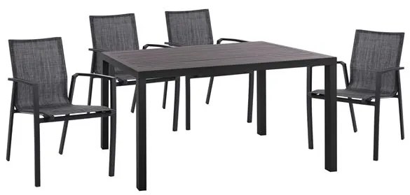 ΣΕΤ 5ΤΜΧ ΤΡΑΠΕΖΙ ΑΛΟΥΜΙΝΙΟΥ & ΠΟΛΥΘΡΟΝΕΣ ΑΛΟΥΜΙΝΙΟΥ ΑΝΘΡΑΚΙ FB910596.02 9997689