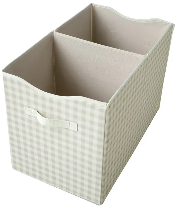 3Sprouts καλάθι για παιχνίδια με καπάκι Gingham Beige