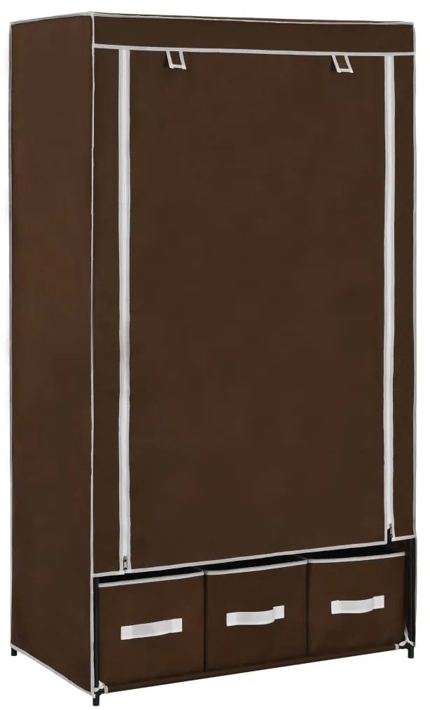 vidaXL 282458 Wardrobe Brown 87x49x159 cm Fabric