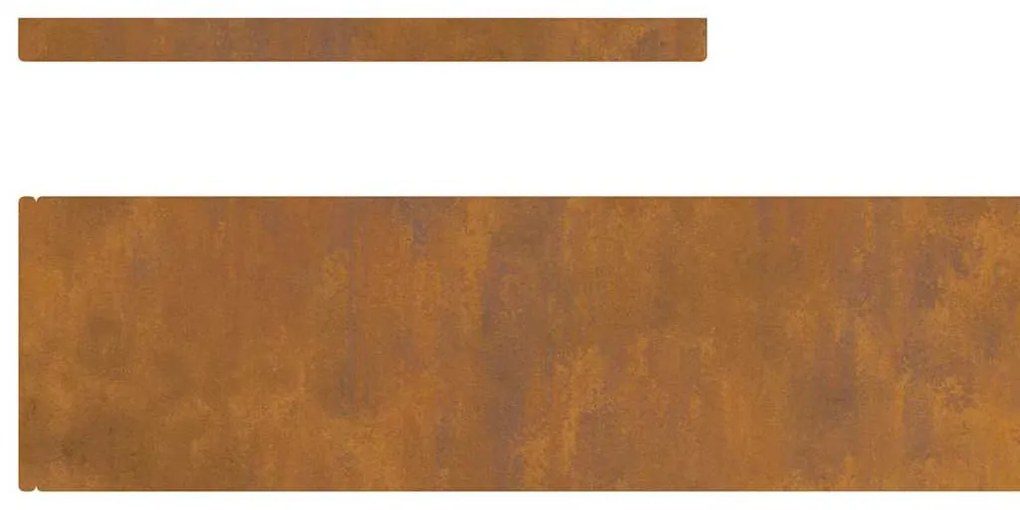 vidaXL Περίγραμμα γκαζόν 4 pcs Σκ rusty 450 x 0.05 x 15 εκ