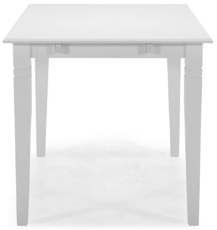 Τραπέζι Bloomington 125, Άσπρο, 74x80x120cm, Ξύλο