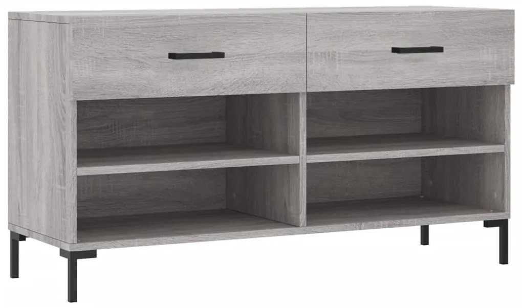 vidaXL Παπουτσοθήκη Γκρι Sonoma 102x35x55 εκ. από Επεξεργασμένο Ξύλο