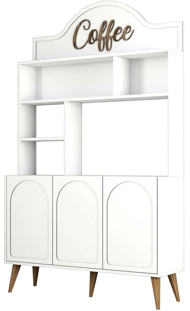 Ντουλάπι Kουζίνας Lyon 845HCT5816 120x35x202cm White Μοριοσανίδα, Μελαμίνη