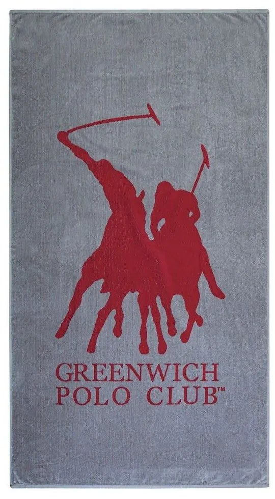 Πετσέτα Θαλάσσης 3594 Grey Greenwich Polo Club Beach 90x170cm 100% Βαμβάκι