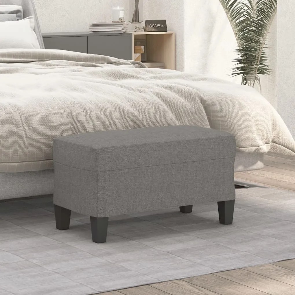vidaXL Πάγκος Σκούρο Γκρι 70 x 35 x 41 εκ. Υφασμάτινος