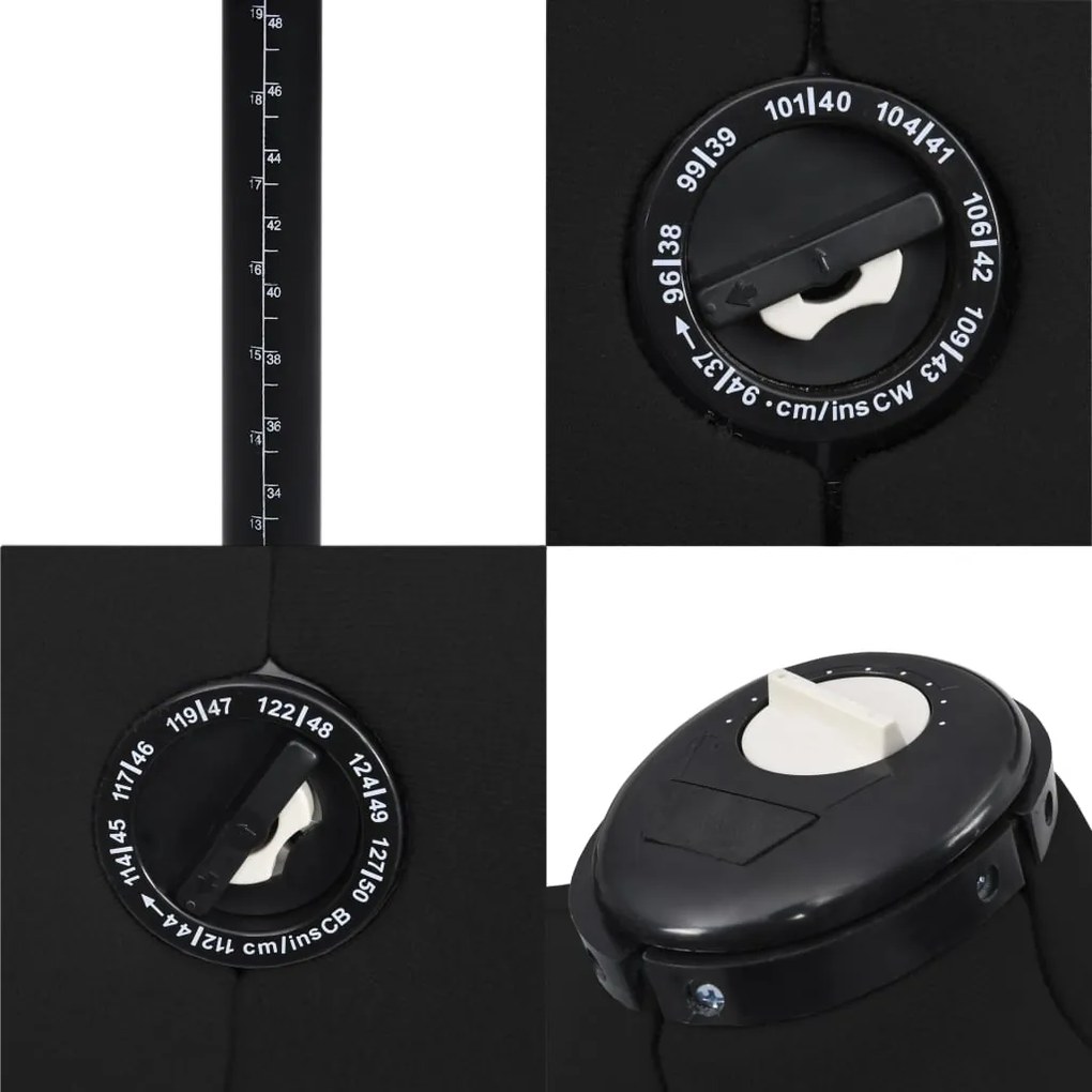 vidaXL Κούκλα Ραπτικής Ρυθμιζόμενη Γυναικεία Μαύρη L Μέγεθος 44-50