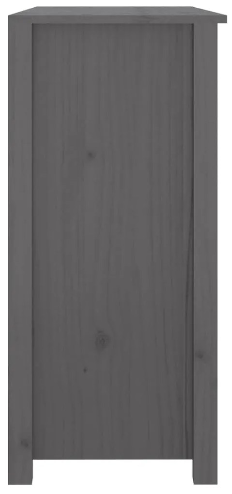 vidaXL Ντουλάπι Γκρι 100 x 35 x 74 εκ. από Μασίφ Ξύλο Πεύκου