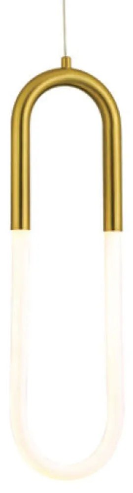 Φωτιστικό Οροφής Venus ZM32LEDP15BR 8W Led 15x2,3x230cm Brass Aca Metal