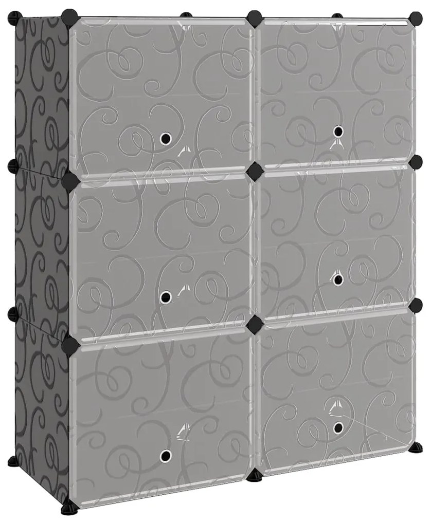 vidaXL Παπουτσοθήκη Μαύρη 84,5 x 31 x 93,5 εκ. από Πολυπροπυλένιο