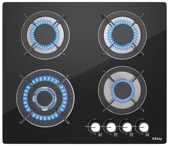 IsEasy Four-head glass gas stove-white style MGBG-604B