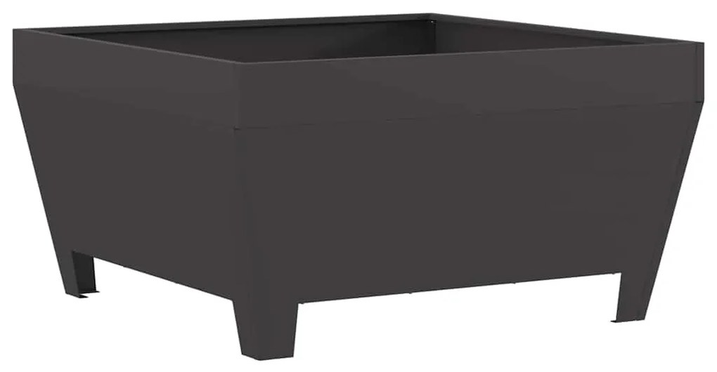 vidaXL Τζάκι Τετράγωνο Μαύρο 80x80x43 εκ. Ατσάλι