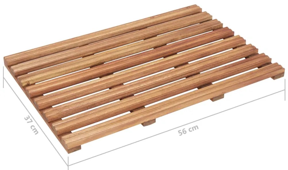 vidaXL Πατάκια Μπάνιου 2 τεμ. 56 x 37 εκ. από Μασίφ Ξύλο Ακακίας