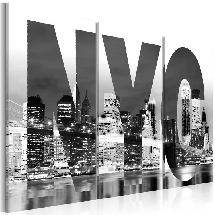 Πίνακας - New York (black and white) - 120x80