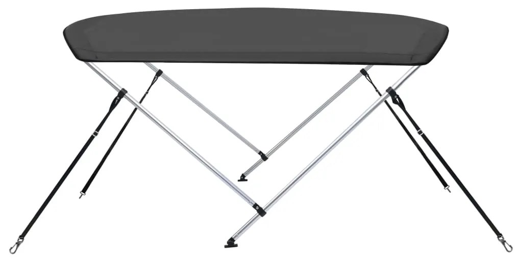 vidaXL Τέντα Σκάφους με 2 Αψίδες Ανθρακί 150x120x110 εκ.