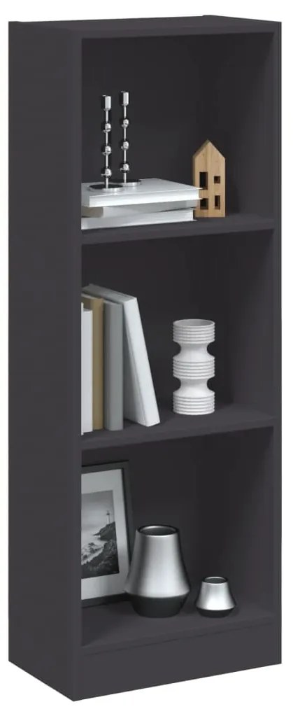 vidaXL Βιβλιοθήκη με 3 Ράφια Λευκή 40x24x109 εκ. Επεξεργασμένο Ξύλο